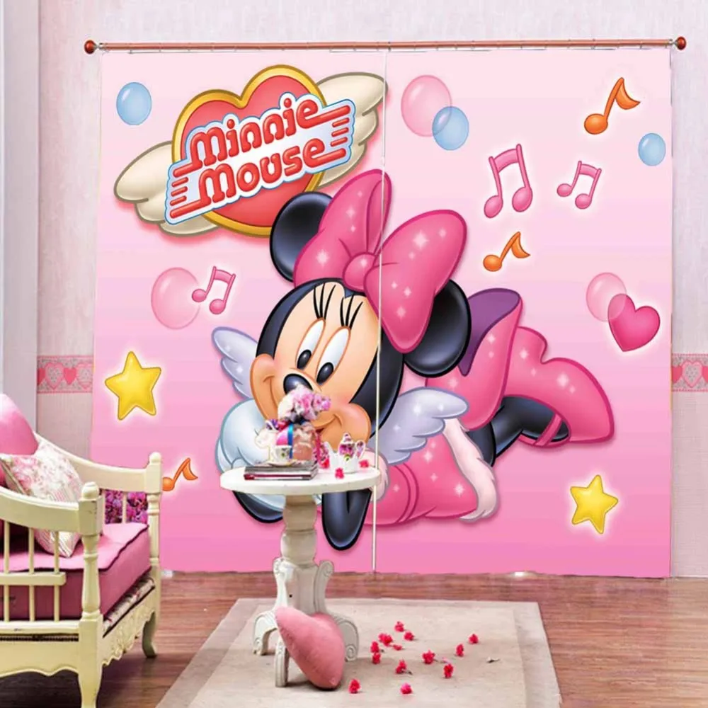 Pink love Minnie 3D Window Curtains Living Room bedroom Drapes Rideaux factory Customized size shower Shading cloth
Pink love Minnie 3D Window Curtains Living Room bedroom Drapes Rideaux factory Customized size shower Shading cloth