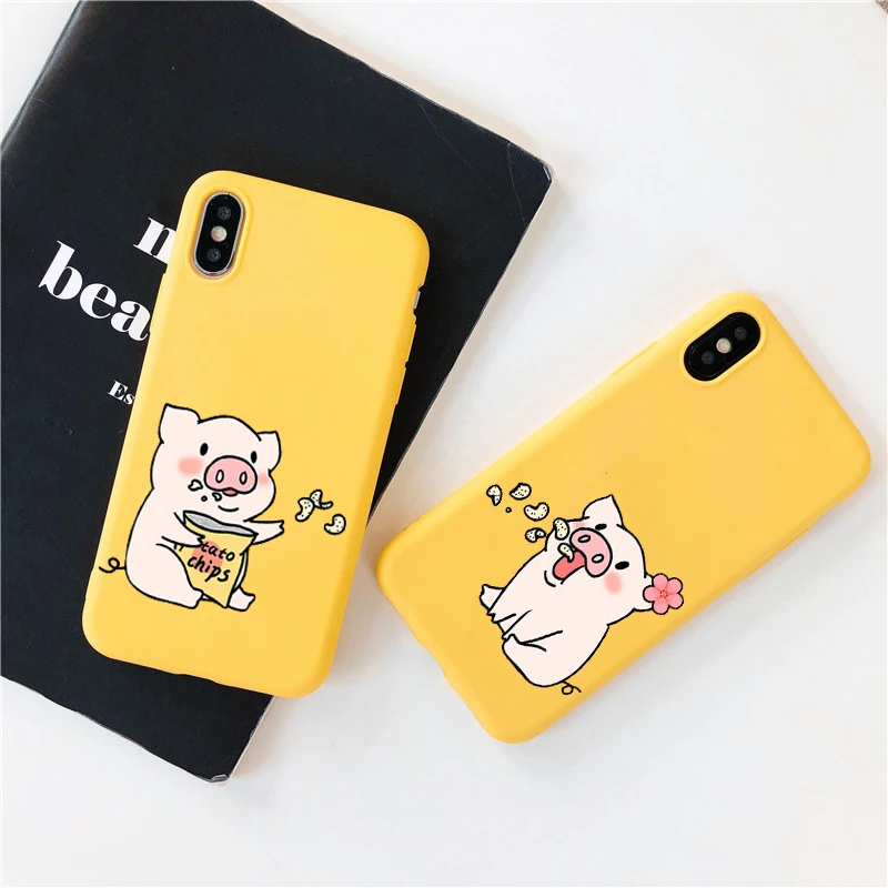 Cute Cartoon Pig Print Phone Case For iphone 6 s 8 7 plus Case For iphone XS Max X XR Soft Cover Fashion Couple Cases Matte Capa
Cute Cartoon Pig Print Phone Case For iphone 6 s 8 7 plus Case For iphone XS Max X XR Soft Cover Fashion Couple Cases Matte Capa