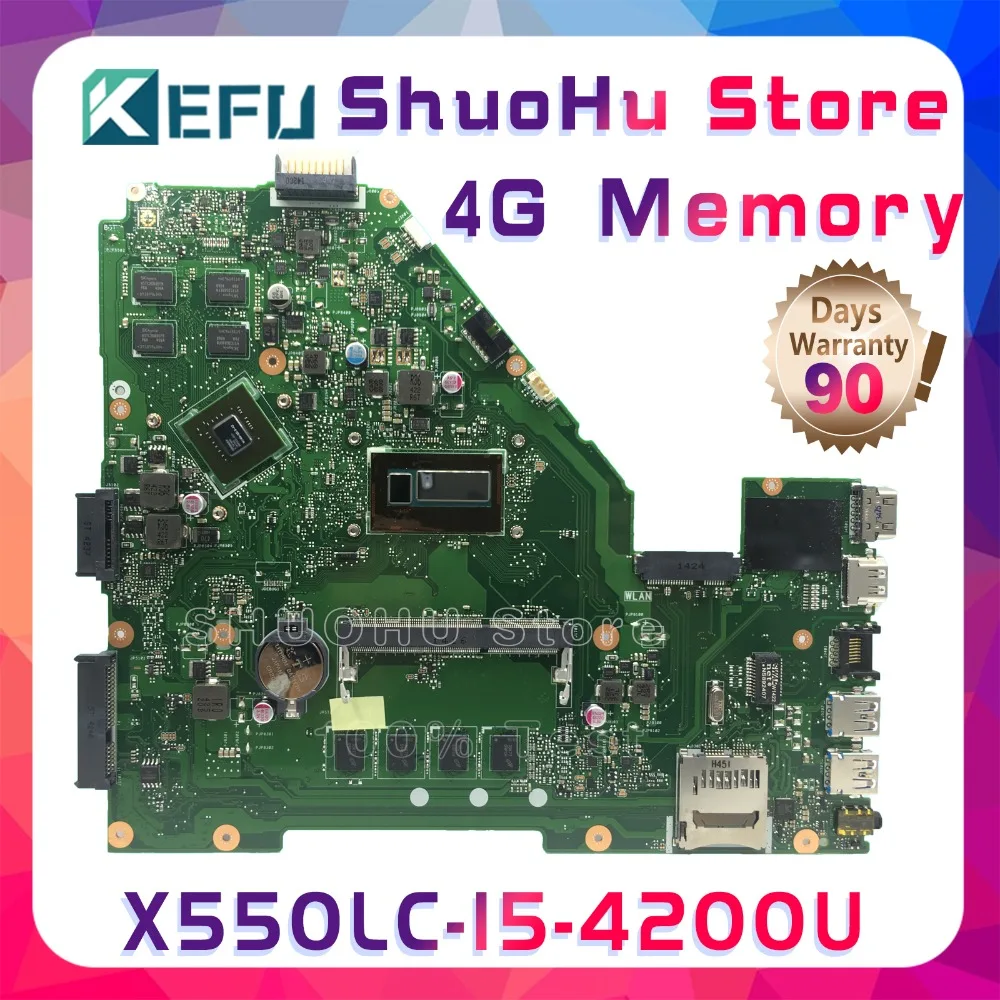 KEFU X550LD For ASUS X550LC X550L Y581L Y583L I5-4200U Memory 4GB EDP laptop motherboard tested 100% work original mainboard
KEFU X550LD For ASUS X550LC X550L Y581L Y583L I5-4200U Memory 4GB EDP laptop motherboard tested 100% work original mainboard