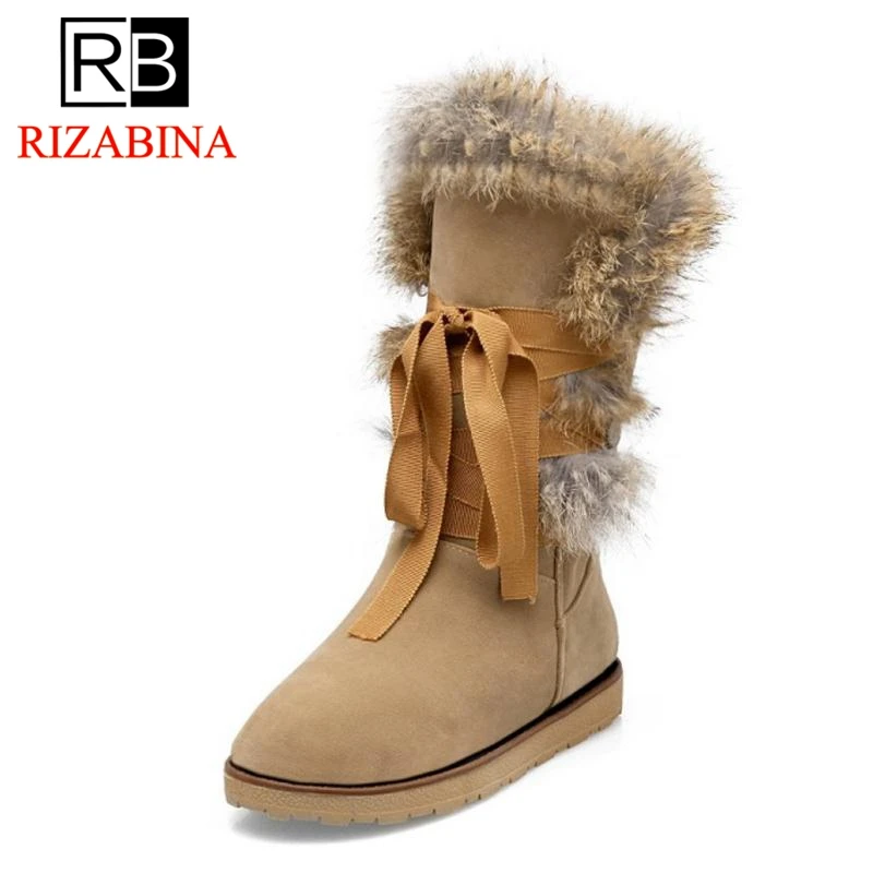 RizaBina Women Warm Snow Boots Winter Platform Lace Up Shoes Women Round Toe Plush Fur Mid Calf Boots Ladies Shoes Size 34-43
RizaBina Women Warm Snow Boots Winter Platform Lace Up Shoes Women Round Toe Plush Fur Mid Calf Boots Ladies Shoes Size 34-43