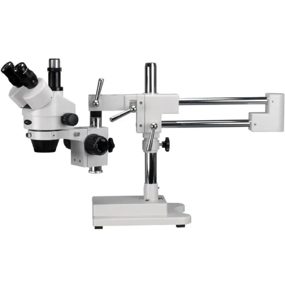 Тринокулярный Стерео зум микроскоп AmScope поставки 7X 45X с двойной стрелой стенд| |