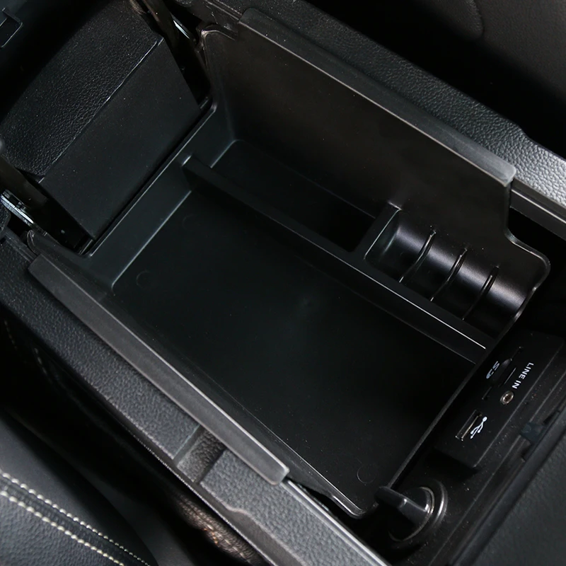 SHINEKA font b Car b font Accessories Armrest Storage Box for Ford Mustang 2015
