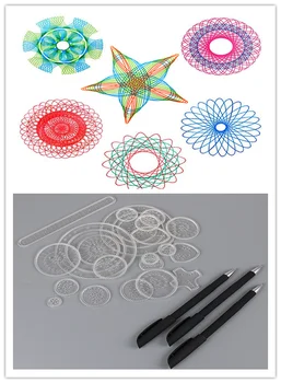 Drawing Rulers Spirograph Deluxe Set Spiral Designs Interlocking Gears & Wheel Adult & Kid's Educational Toy Creative Toy 3pens
Drawing Rulers Spirograph Deluxe Set Spiral Designs Interlocking Gears & Wheel Adult & Kid's Educational Toy Creative Toy 3pens