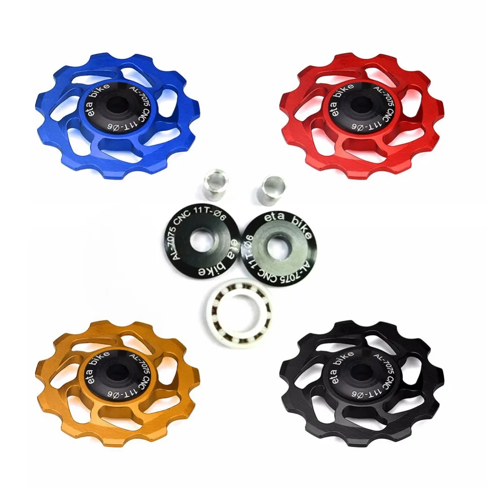 High Quality Bicycle Derailleur Bike Rear Derailleur Jockey Wheel 11T Tooth Aluminum Alloy CNC Pulley Bearing Ceramic Material
High Quality Bicycle Derailleur Bike Rear Derailleur Jockey Wheel 11T Tooth Aluminum Alloy CNC Pulley Bearing Ceramic Material