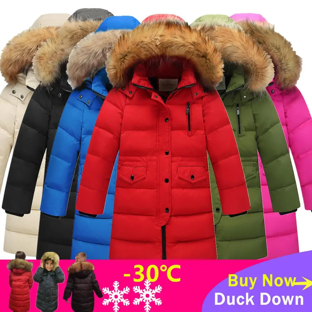 2019 Girls Thickening Warm Down Jackets Children Fur Collar Hooded Down Coats Girl Windproof Jacket Russia Cold Winter
2019 Girls Thickening Warm Down Jackets Children Fur Collar Hooded Down Coats Girl Windproof Jacket Russia Cold Winter