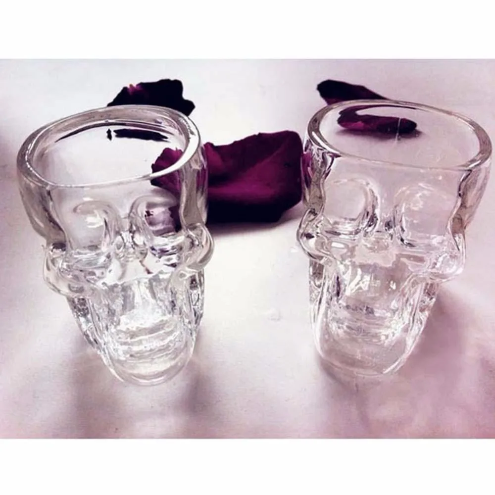 Image 2016 High Quality Crystal Skull Head Vodka Whiskey Shot Glass Cup Drinking Ware Home Bar