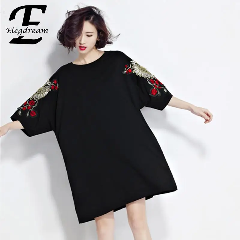 Elegdream Fashion Embroidery Beads Shirt Casual Loose Tops Blouses New Plus Size Women Clothing Cotton Tees Tunics Blusa Vestido
Elegdream Fashion Embroidery Beads Shirt Casual Loose Tops Blouses New Plus Size Women Clothing Cotton Tees Tunics Blusa Vestido