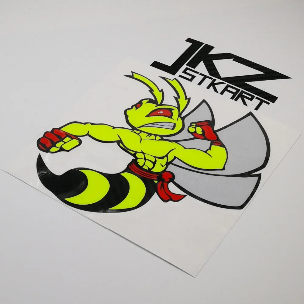 JKZ карта мультфильм Кунг-фу пчела виниловые высеченные многослойные наклейки