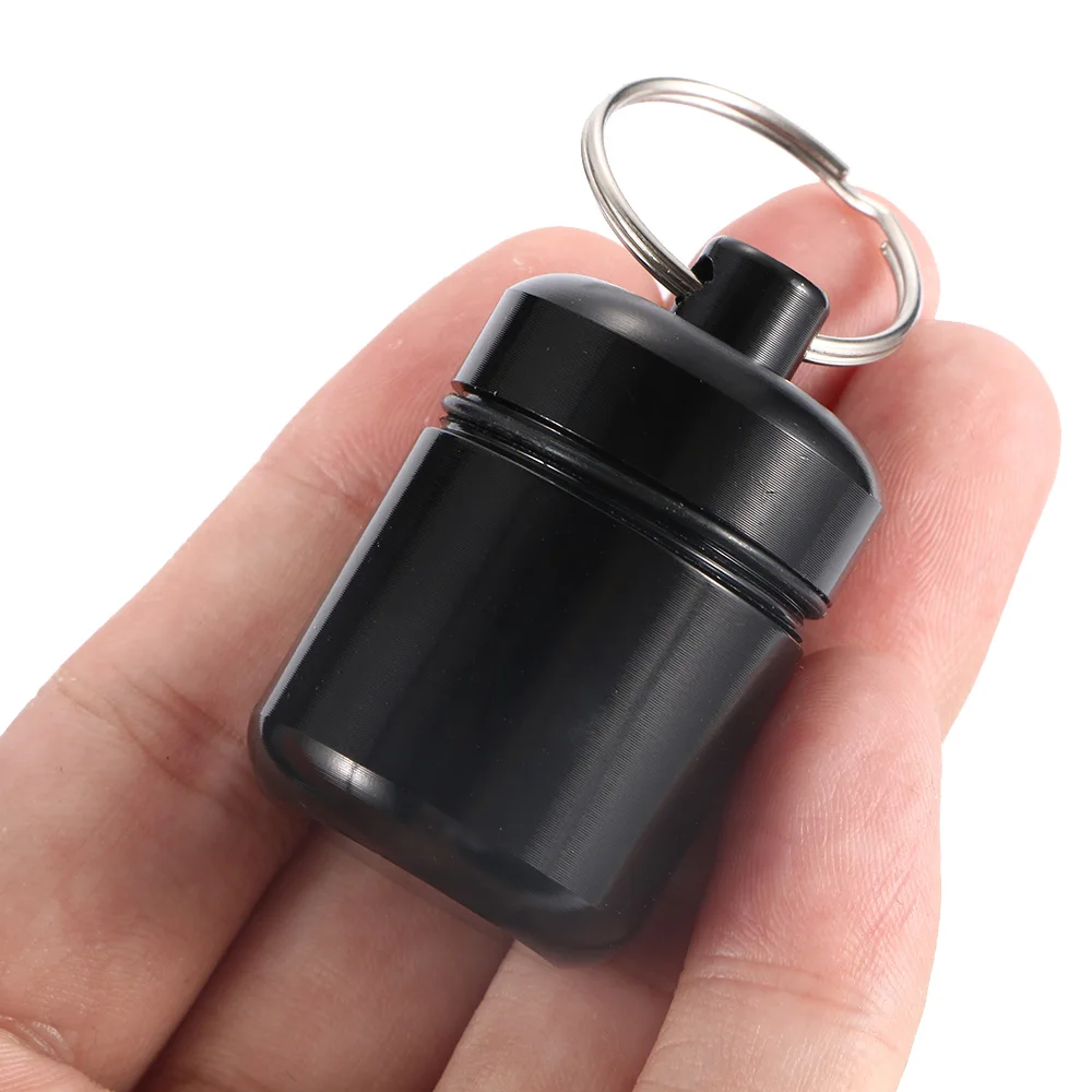 1 Pcs Creative Portable Aluminum Alloy Waterproof Pill Box Medicine Bottle with Keychain Capsule Pill Storage Empty Bottle
1 Pcs Creative Portable Aluminum Alloy Waterproof Pill Box Medicine Bottle with Keychain Capsule Pill Storage Empty Bottle