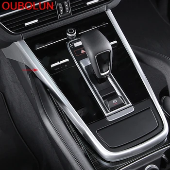 OUBOLUN For Porsche Cayenne 2018 2019 Only Fit For European Car Model Interior Central Console Inner Gear Box Cover Trim U Shape