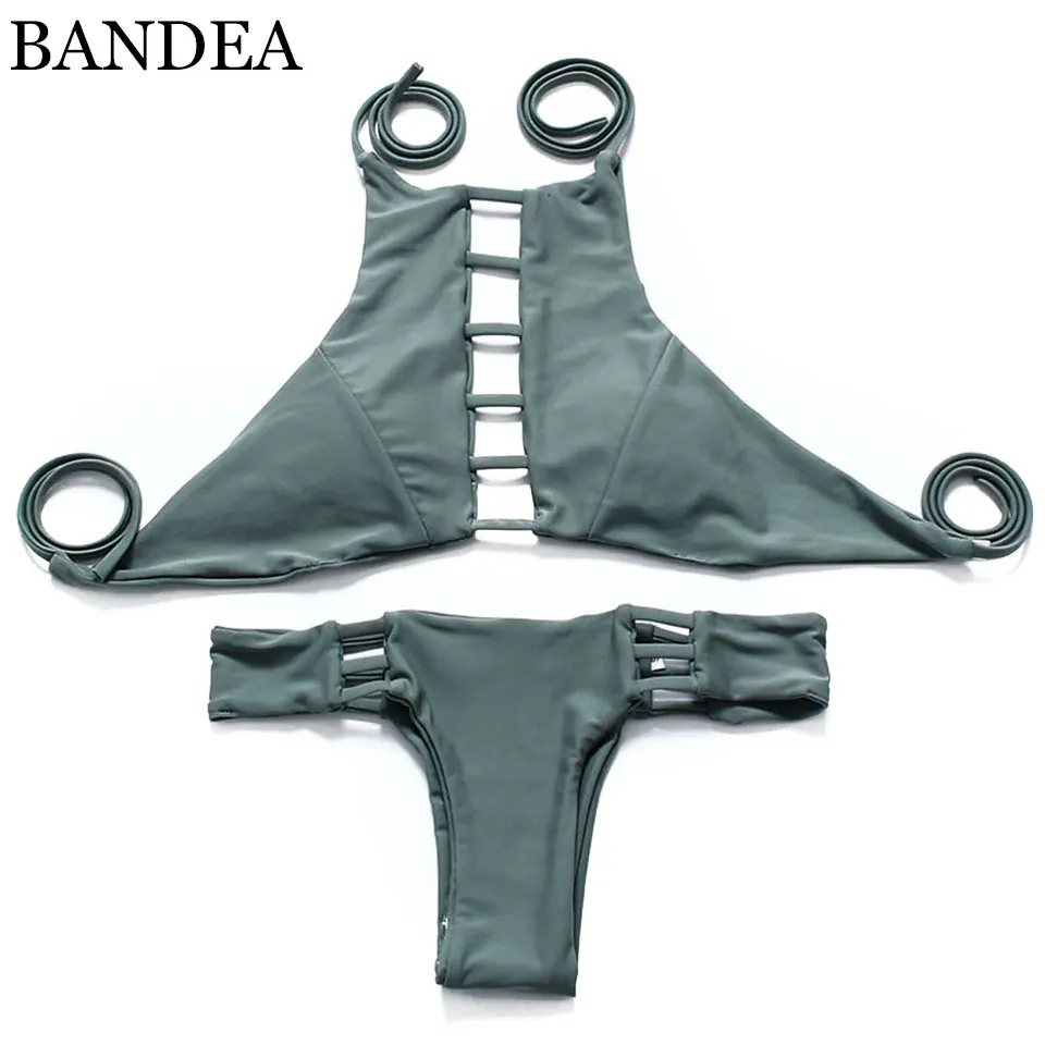BANDEA High Neck Halter Bikinis Cut Out Swimsuit Reversible Swimwear Hollow Out Top Bottom Retro Bathing Suit Bandage Swim Suit
BANDEA High Neck Halter Bikinis Cut Out Swimsuit Reversible Swimwear Hollow Out Top Bottom Retro Bathing Suit Bandage Swim Suit