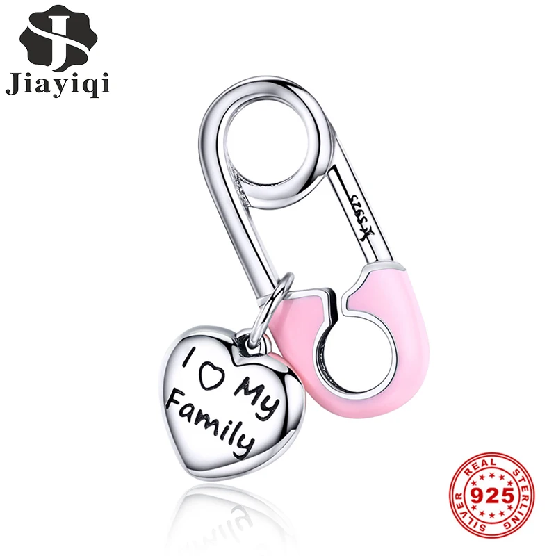 Jiayiqi I Love My Family 925 Sterling Silver Charms DIY Fine Pendants Fit Women Original Charm Bracelet Jewelry Family Day Gift
Jiayiqi I Love My Family 925 Sterling Silver Charms DIY Fine Pendants Fit Women Original Charm Bracelet Jewelry Family Day Gift