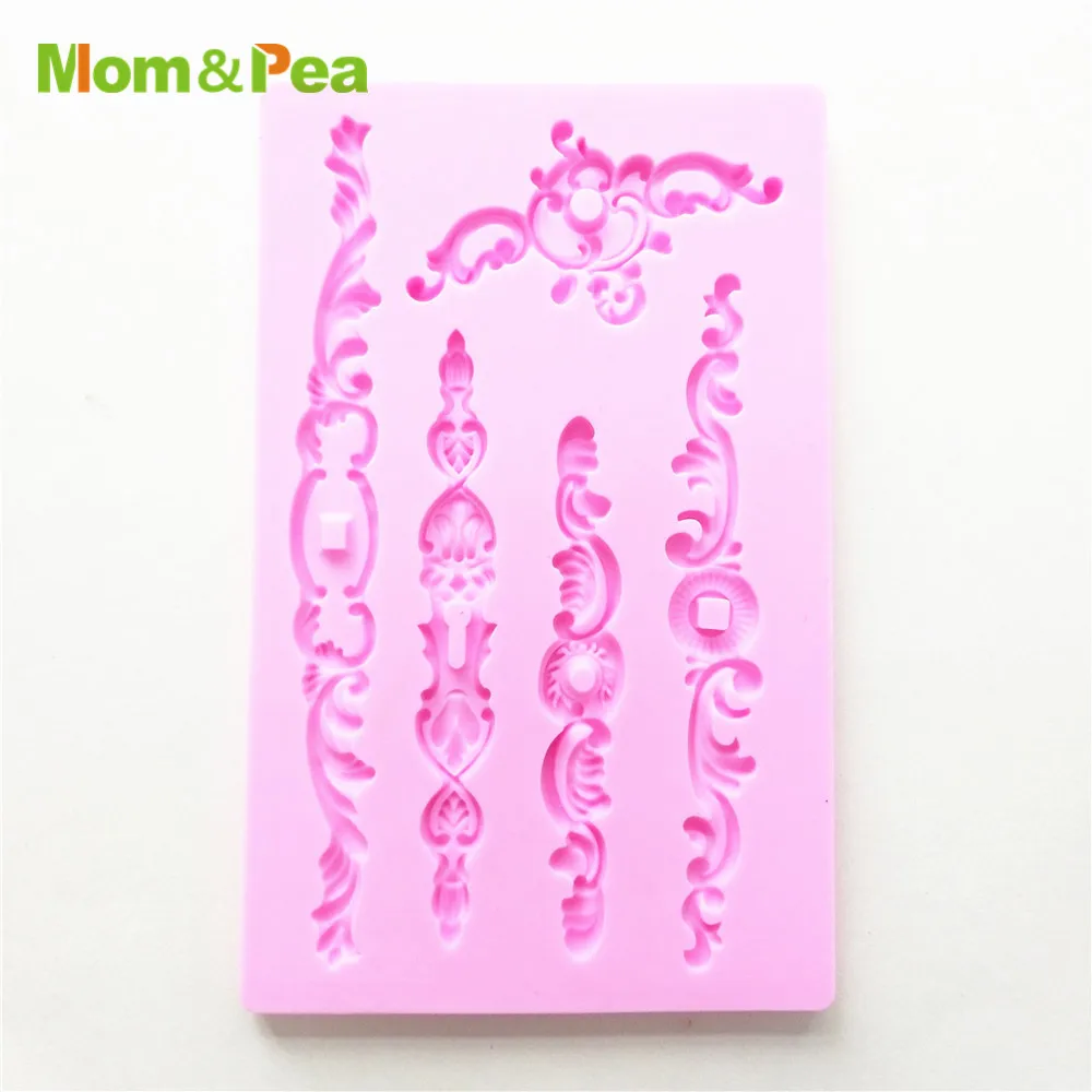 

Mom&Pea MPA2085 Deco Shaped Press Silicone Mold Cake Decoration Fondant Cake 3D Mold Food Grade