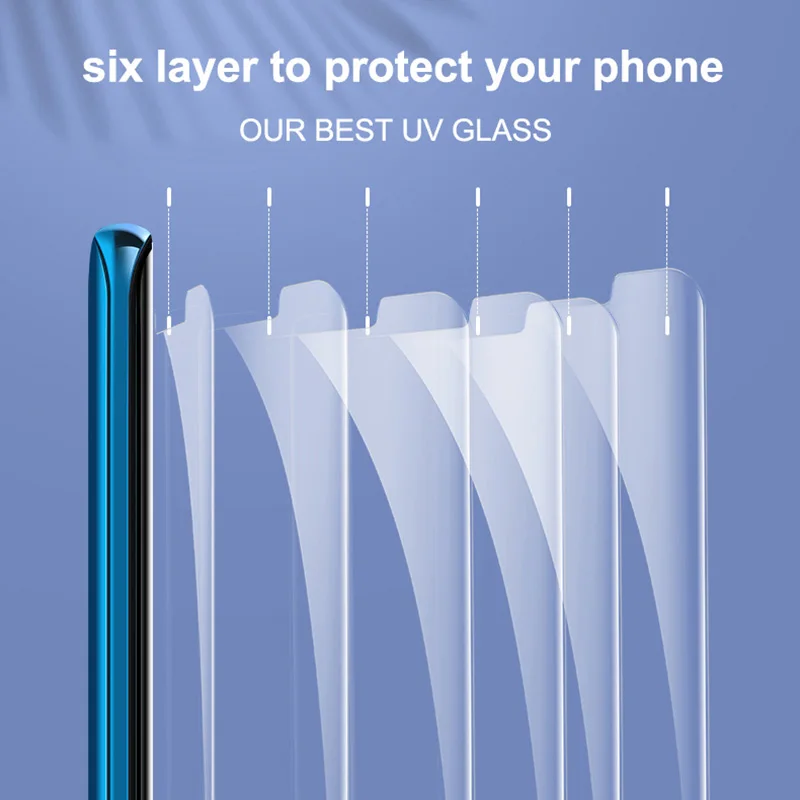 Lamorniea для Huawei P30 P40 Pro защита экрана УФ стекло Mate20 30 40 Nova 8 7 стеклянная пленка