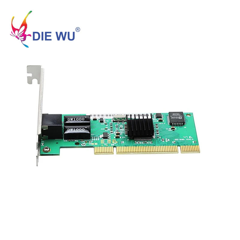 

DIEWU RTL8169 10/100/1000 mbps PCI diskless network card RJ45 port lan card for PC TXA013