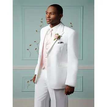 2018 Decorated White Men Suit Groomsmen Wedding mens Tuxedo Tailored Best Man smoking Suits Men's Party Wear (Jacket+Pants+Vest)
2018 Decorated White Men Suit Groomsmen Wedding mens Tuxedo Tailored Best Man smoking Suits Men's Party Wear (Jacket+Pants+Vest)