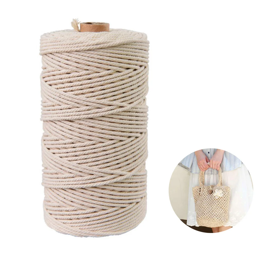 200M Pure Cotton Cord Rope Craft Decorative Twisted Cord Thick Cotton Rope Lanyard Thread DIY Handmade Knitted Durable
200M Pure Cotton Cord Rope Craft Decorative Twisted Cord Thick Cotton Rope Lanyard Thread DIY Handmade Knitted Durable