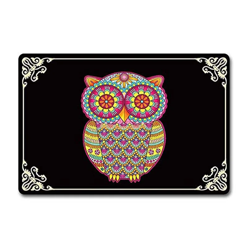 Outdoor Door Mats Owl Entrance Mat Black Welcome Mat (23.6 X 15.7 in) Non-Woven Fabric Top with a Anti-Slip Rubber Back. Door Ru
Outdoor Door Mats Owl Entrance Mat Black Welcome Mat (23.6 X 15.7 in) Non-Woven Fabric Top with a Anti-Slip Rubber Back. Door Ru