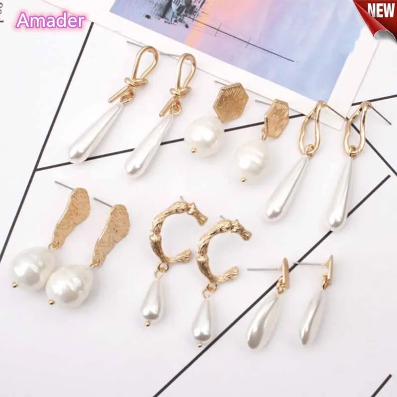 8 style New Natural Freshwater Pearl Earrings for Women Gold Color Metal Geometric Irregular Circle Coin Medallion Drop Earrings
8 style New Natural Freshwater Pearl Earrings for Women Gold Color Metal Geometric Irregular Circle Coin Medallion Drop Earrings