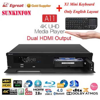 Egreat A11 3D 4K Blu-ray HDD Media Player 2GB 16GB Dual HDMI Output Bluetooth Android TV Box Dolby Atmos/DTS:X, for Home Theatre
Egreat A11 3D 4K Blu-ray HDD Media Player 2GB 16GB Dual HDMI Output Bluetooth Android TV Box Dolby Atmos/DTS:X, for Home Theatre