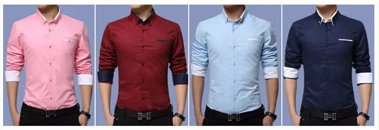 VISADA JAUNA New Men Long Sleeve Shirts VISADA JAUNA New Men Long Sleeve Shirts