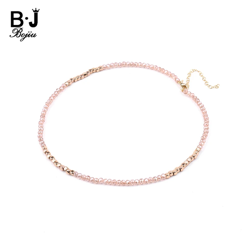 BOJIU 13 Colors Custom Tiny Crystal Acrylic Beads Choker Necklaces For Women Gold Silver Blue White Statement Necklace NK1077
BOJIU 13 Colors Custom Tiny Crystal Acrylic Beads Choker Necklaces For Women Gold Silver Blue White Statement Necklace NK1077