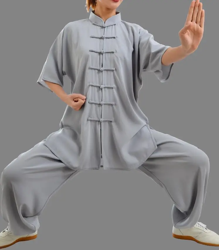 8colors tai chi suit short sleeve summer unisex taiji kung fu uniforms martial arts exercise clothes clothing white/black/gray
8colors tai chi suit short sleeve summer unisex taiji kung fu uniforms martial arts exercise clothes clothing white/black/gray