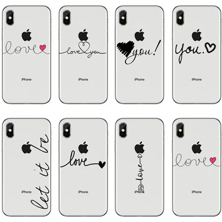 Spanish Amor Love Heart Words Soft Clear Phone Case Cover Coque Fundas For iPhone5 6 6Plus 7 7Plus 8 XS Max X | Мобильные телефоны