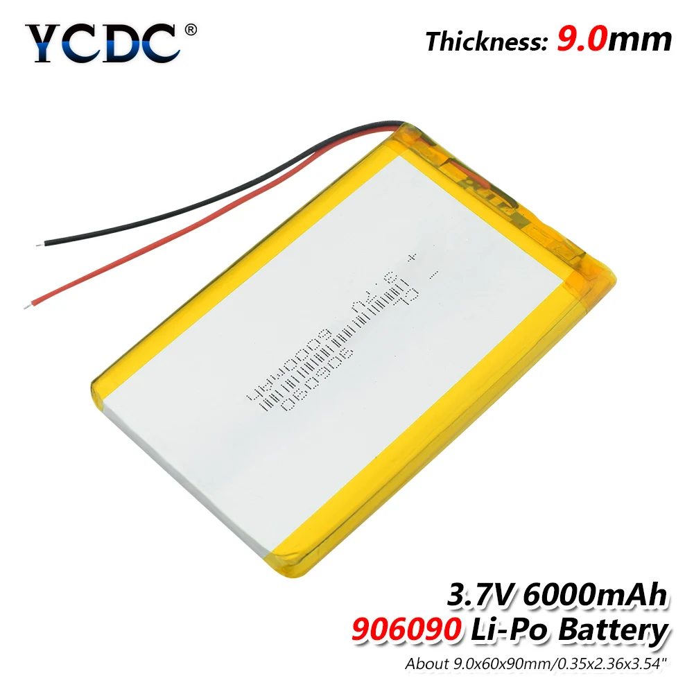 3.7V 6000mAh Li-polymer Battery 906090 Tablet MID GPS Electric Toys GPS, tablet, Vehicle Traveling Data recorder, E-book
3.7V 6000mAh Li-polymer Battery 906090 Tablet MID GPS Electric Toys GPS, tablet, Vehicle Traveling Data recorder, E-book