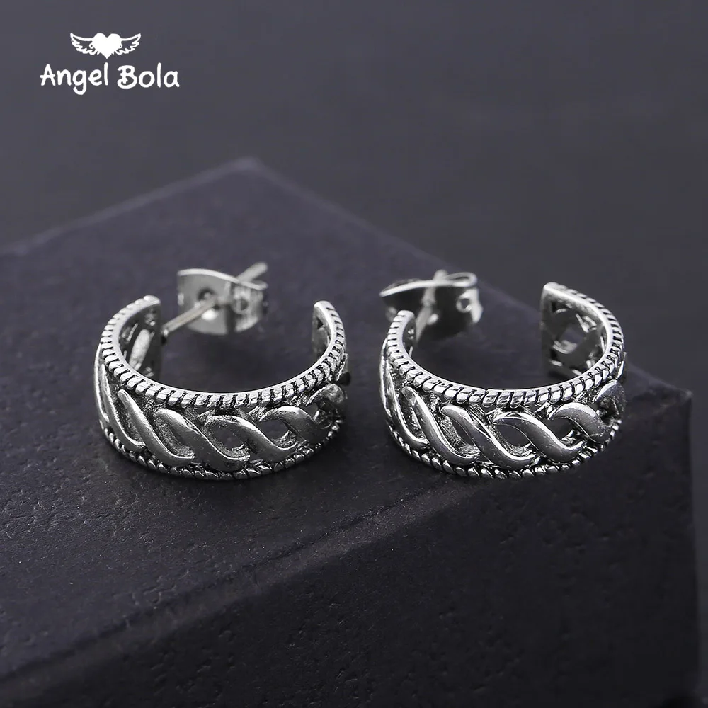 European Vintage Silver Color Buddha Earrings Circle Handmade Middle Stud Earring Bali Wrap for Women Fashion Jewelry
European Vintage Silver Color Buddha Earrings Circle Handmade Middle Stud Earring Bali Wrap for Women Fashion Jewelry