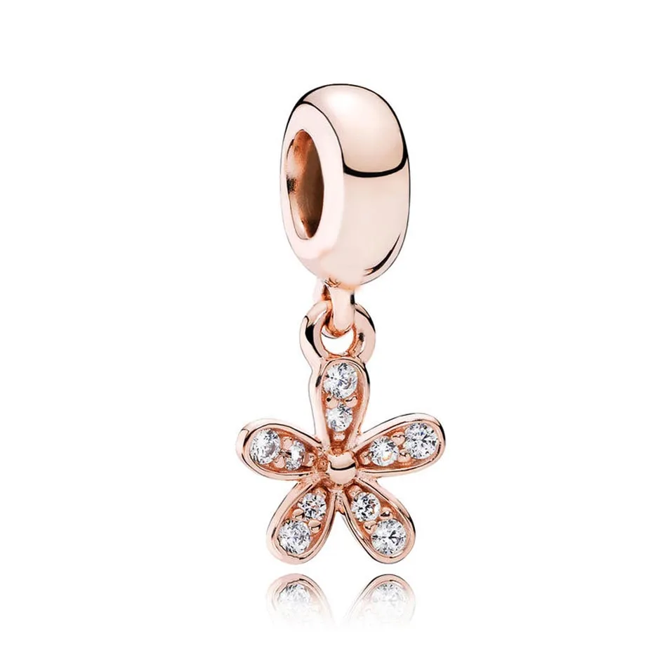 925 Sterling Silver DIY Jewelry Dazzling Daisy Dangle Charm fit Lady Bracelet Bangle Girl Gift Rose & Clear CZ
925 Sterling Silver DIY Jewelry Dazzling Daisy Dangle Charm fit Lady Bracelet Bangle Girl Gift Rose & Clear CZ
