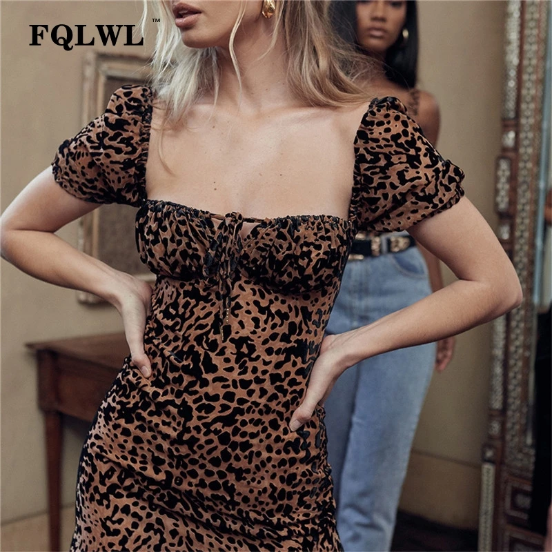 FQLWL Bandage Sexy Club Leopard Dress Women Backless Short Sleeve Bodycon Mini Summer Dress 2019 Wrap Pencil Short Party Dresses
FQLWL Bandage Sexy Club Leopard Dress Women Backless Short Sleeve Bodycon Mini Summer Dress 2019 Wrap Pencil Short Party Dresses