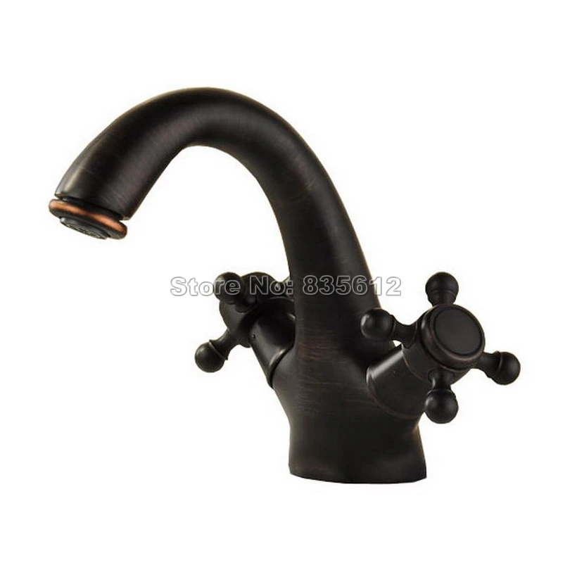 Bathroom Basin Sink Faucet Mixer Tap Black Oil Rubbed Bronze Double Cross Handle One Hole Deck Mounted thg031
Bathroom Basin Sink Faucet Mixer Tap Black Oil Rubbed Bronze Double Cross Handle One Hole Deck Mounted thg031