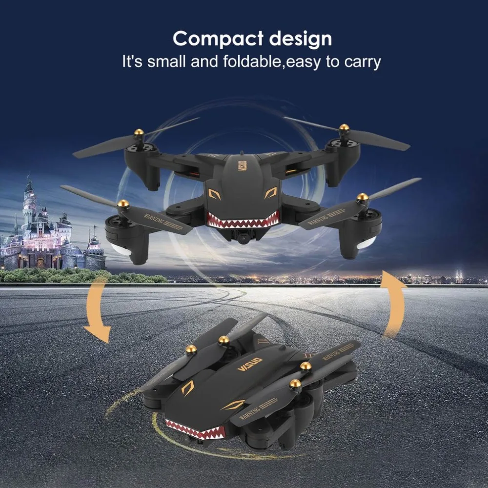 VISUO XS809S RC Drone WiFi FPV Wide Angle 720P Camera Altitude Hold Foldable Headless Mode One Key Return Quadcopter
VISUO XS809S RC Drone WiFi FPV Wide Angle 720P Camera Altitude Hold Foldable Headless Mode One Key Return Quadcopter