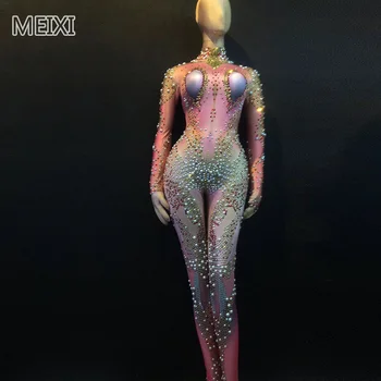 Unique design of space aliens series water diamond pearl jumpsuit bar birthday party concert singer and dancer costumes
Unique design of space aliens series water diamond pearl jumpsuit bar birthday party concert singer and dancer costumes