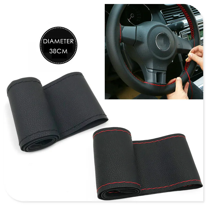 38CM Steering Wheel Covers Leather braid for Ford Taurus Mondeo Galaxy Falcon Everest S-MAX Escort Fusion Focus F-150 C-MAX
38CM Steering Wheel Covers Leather braid for Ford Taurus Mondeo Galaxy Falcon Everest S-MAX Escort Fusion Focus F-150 C-MAX