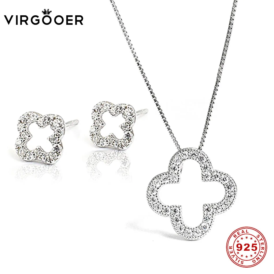 Virgooer 925 Sterling Silver Jewelry Sets For Women Clover jewelry Necklace Earrings For Women Lover's Engagement Jewelry Bijoux
Virgooer 925 Sterling Silver Jewelry Sets For Women Clover jewelry Necklace Earrings For Women Lover's Engagement Jewelry Bijoux