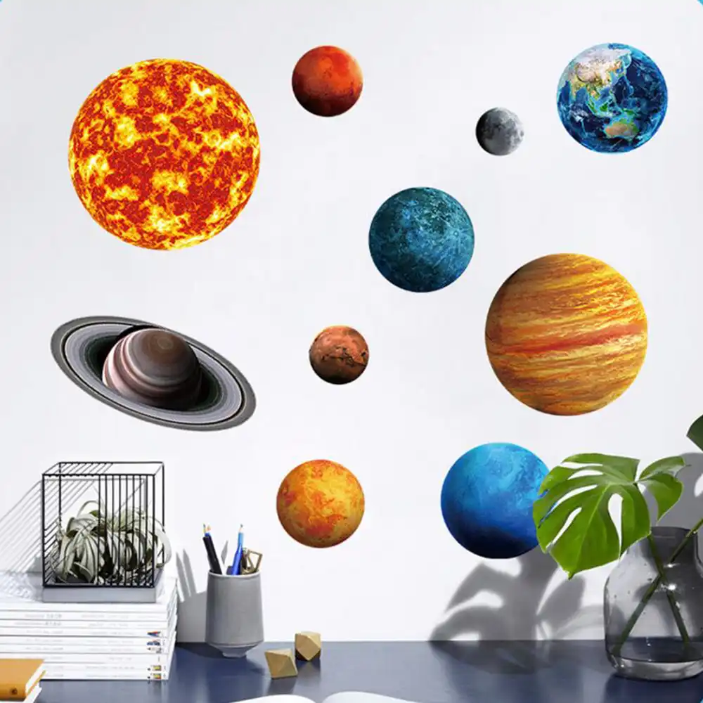 Planets Diy Cosmic Nine Planets Wall Stickers Solar System