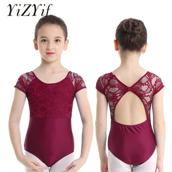 YiZYiF Kids Girls Gymnastics Leotard Ballet Dance Costumes Short Sleeves Floral Lace Bowtie Shaped Back Ballet Dance Jumpsuit
YiZYiF Kids Girls Gymnastics Leotard Ballet Dance Costumes Short Sleeves Floral Lace Bowtie Shaped Back Ballet Dance Jumpsuit