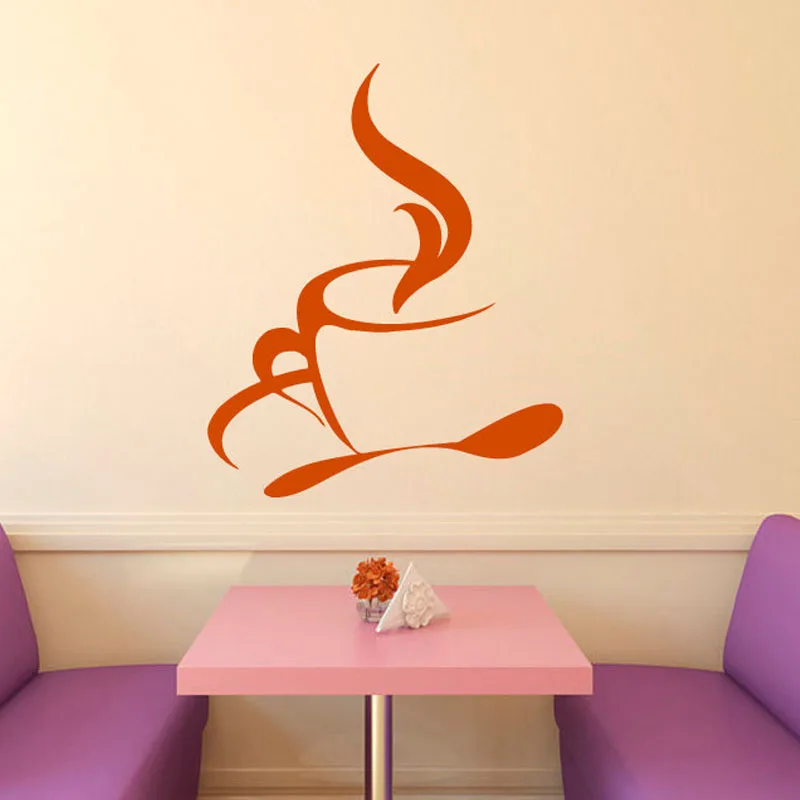 Wall Decals Hot Coffee Tea Cup Spoon Kitchen Cafe Interior Design Home Wall Vinyl Decal Sticker Art Mural Children Room Decor
Wall Decals Hot Coffee Tea Cup Spoon Kitchen Cafe Interior Design Home Wall Vinyl Decal Sticker Art Mural Children Room Decor