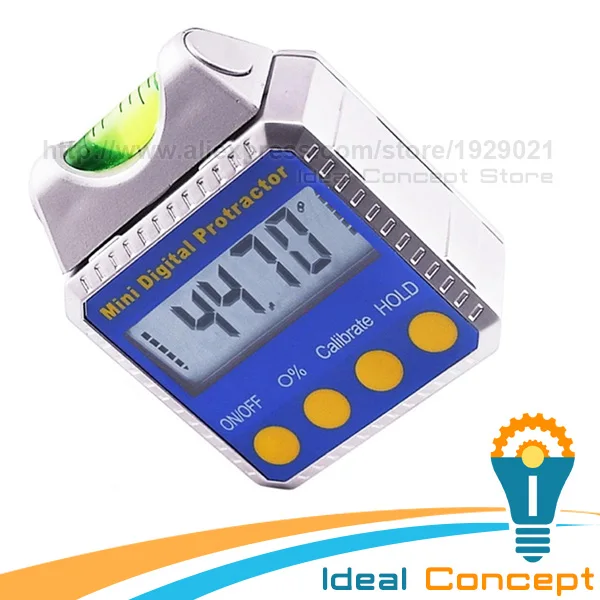 Bevel Box Inclinometer Angle Finder Digital LCD Gauge Protractor w/ Spirit Level & 3 Strong Magnets