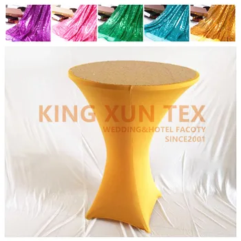 5pcs Lot Sequin Top Lycra Spandex Table Cover Cocktail Table Covers For Wedding Hotel Event Decoration
5pcs Lot Sequin Top Lycra Spandex Table Cover Cocktail Table Covers For Wedding Hotel Event Decoration