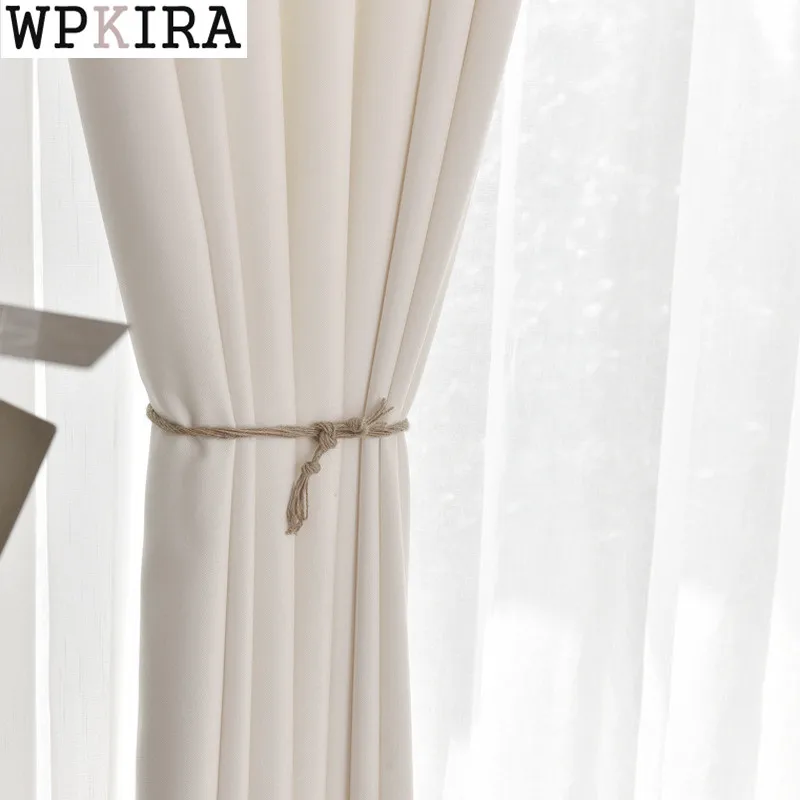 White Cotton Texture American Country Style Decorative Cloth Curtain For Living Room Cortinas Sheer S136&30
White Cotton Texture American Country Style Decorative Cloth Curtain For Living Room Cortinas Sheer S136&30
