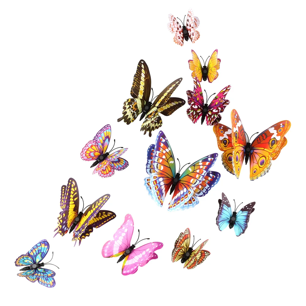 12pcs Wall Stickers Butterfly Double Layer Luminous 3D Butterflies Colorful Bedroom Living Room Home Decoration Dropshipping
12pcs Wall Stickers Butterfly Double Layer Luminous 3D Butterflies Colorful Bedroom Living Room Home Decoration Dropshipping