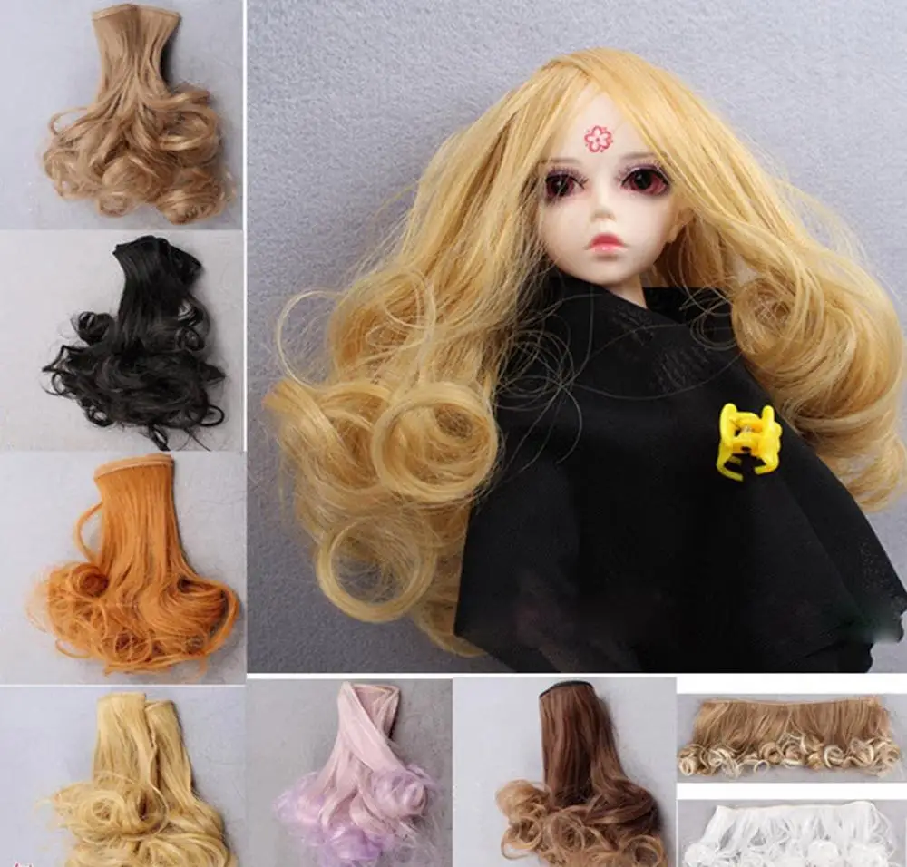 Красивые вьющиеся куклы DIY парики для Барби 1/3 1/4 BJD SD волнистый парик кукол ручной