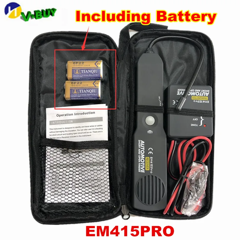 EM415PRO Automotive Cable Wire Short Detector Open Digital Finder Car Repair Tool Tracer Diagnose Tone Line Finder EM415 PRo
EM415PRO Automotive Cable Wire Short Detector Open Digital Finder Car Repair Tool Tracer Diagnose Tone Line Finder EM415 PRo