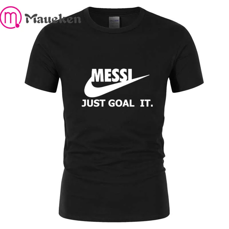 Мужская футболка в стиле хип хоп just goal it messi повседневные футболки с коротким