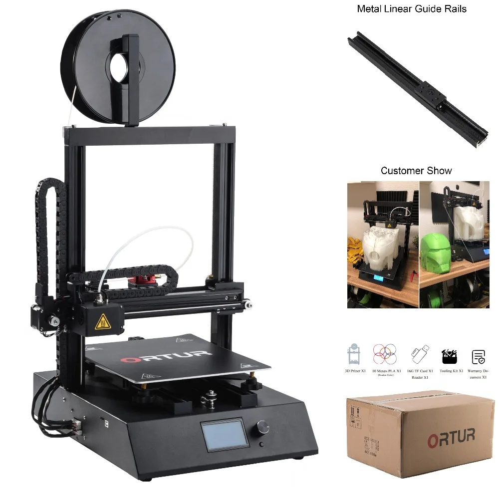 3d принтер Ortur Factory Ortur4 небольшого размера OEM 12864 LCD с автоматическим выравниванием