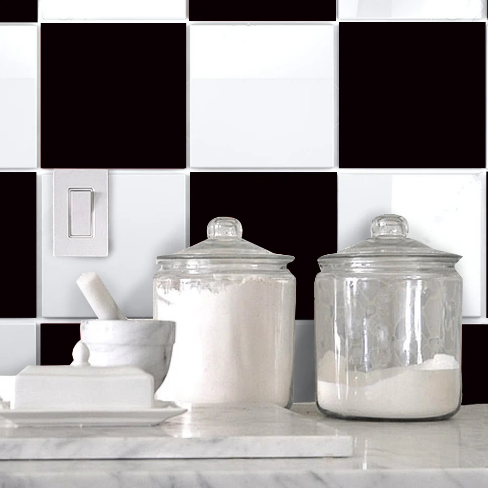 Big Black And White Grid Kitchen Tiles PVC Waterproof Self adhesive Wallpaper Furniture Bathroom DIY Arab Tile Tile Sticker
Big Black And White Grid Kitchen Tiles PVC Waterproof Self adhesive Wallpaper Furniture Bathroom DIY Arab Tile Tile Sticker