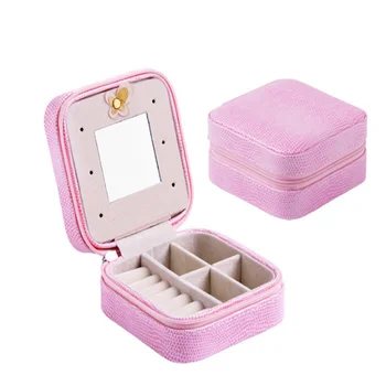 Creative Portable Travels Leather Ring Bracelet Earring Jewelry Box Organizer Korean Fashion Display Storage Case With Mirror
Creative Portable Travels Leather Ring Bracelet Earring Jewelry Box Organizer Korean Fashion Display Storage Case With Mirror